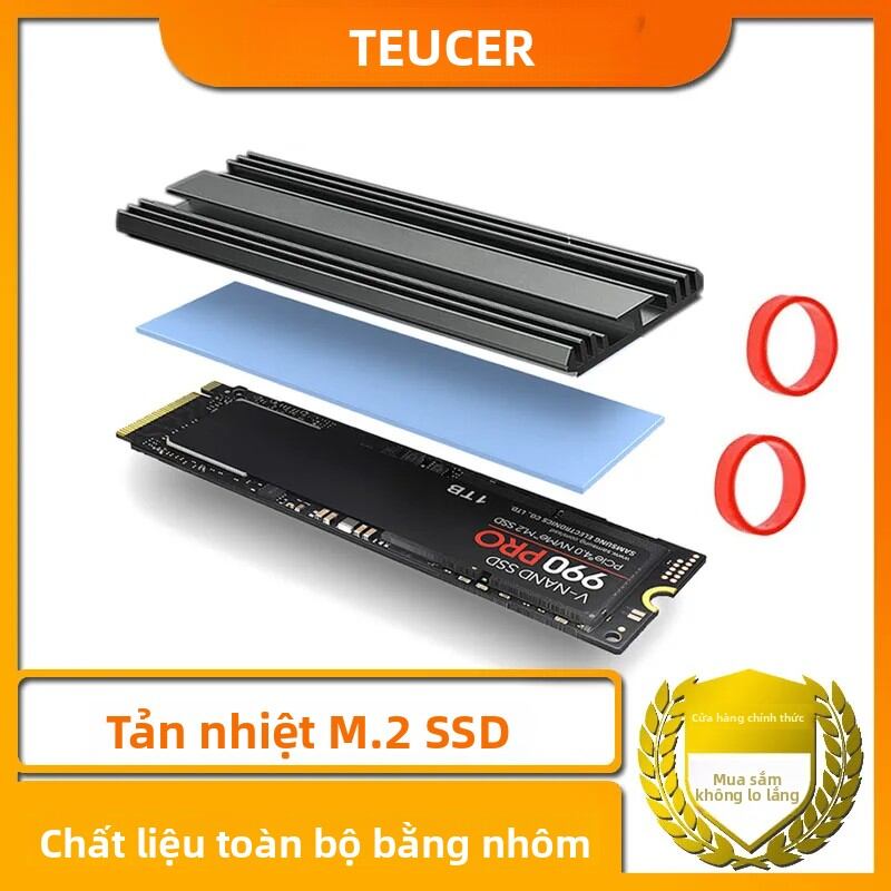 TEUCER M.2 2280 SSD Tản Nhiệt Nhôm Tản Nhiệt Cho Máy Tính Để Bàn Và PS5 Bộ Làm Mát Đĩa Cứng Thể Rắn Với Miếng Đệm Nhiệt Silicon Giá 67,450 Đồng*Miễn phí vận chuyển