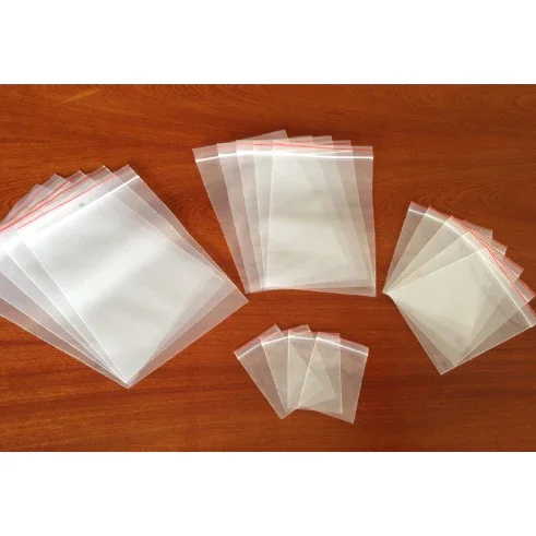 Túi zip zipper chỉ ĐỎ ziplock nhỏ mini miết mép đựng quà tặng phụ kiện 50 cái greenkios