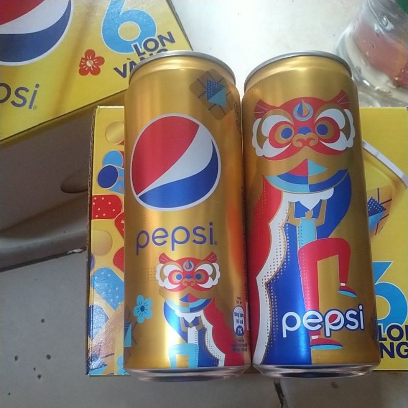 lốc 6 lon Pepsi lon vàng phiên bản tết