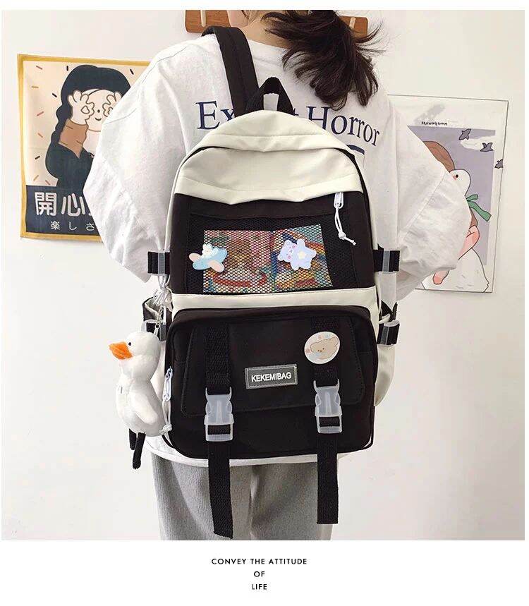 Balo học sinh nữ KEKE Mirbag đi học laptop balo ulzzang balo giá rẻ balo thời trang balo học sinh sinh viên Cặp Ulzzang