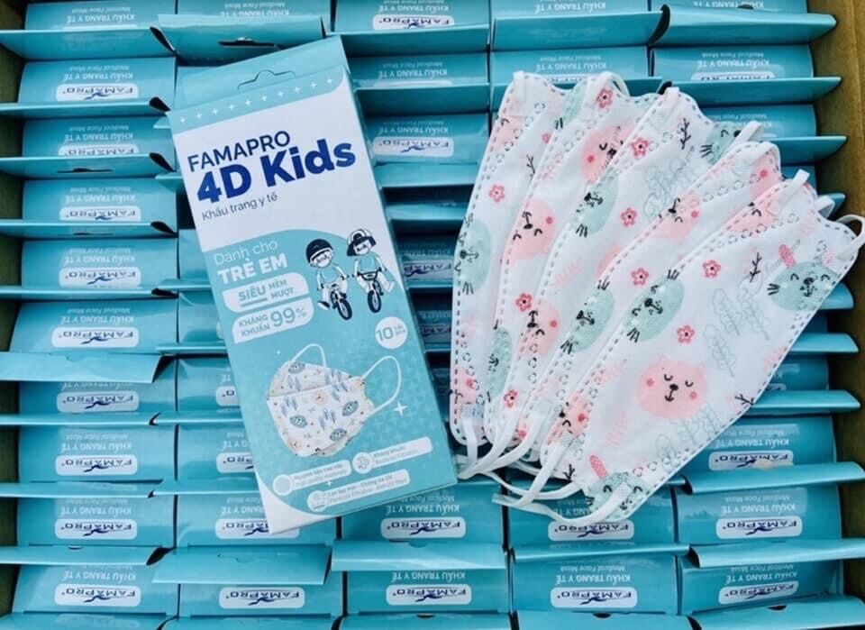 Khẩu trang 4d kids/ hộp/50c