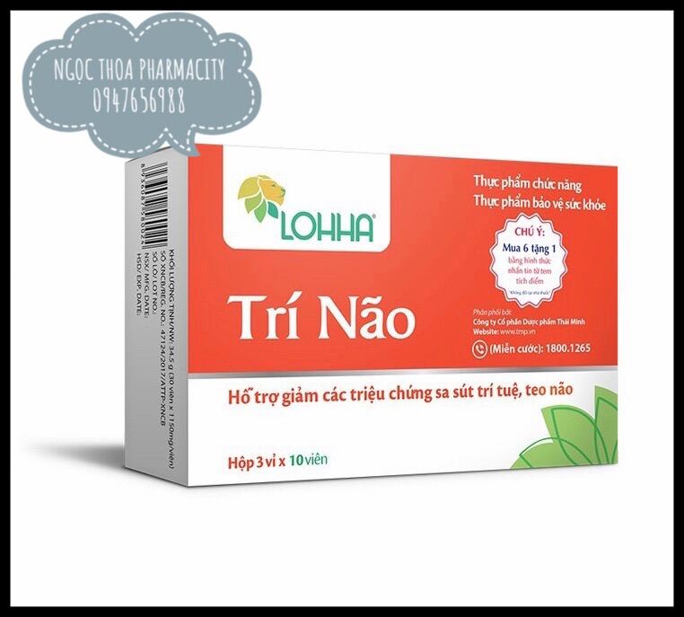 ✅ [ Chính Hãng Mua 6 Tặng 1 ] Loha Trí Não - Hỗ Trợ Giảm Các Triệu Chứng Sa Sút Trí Tuệ. Teo Não