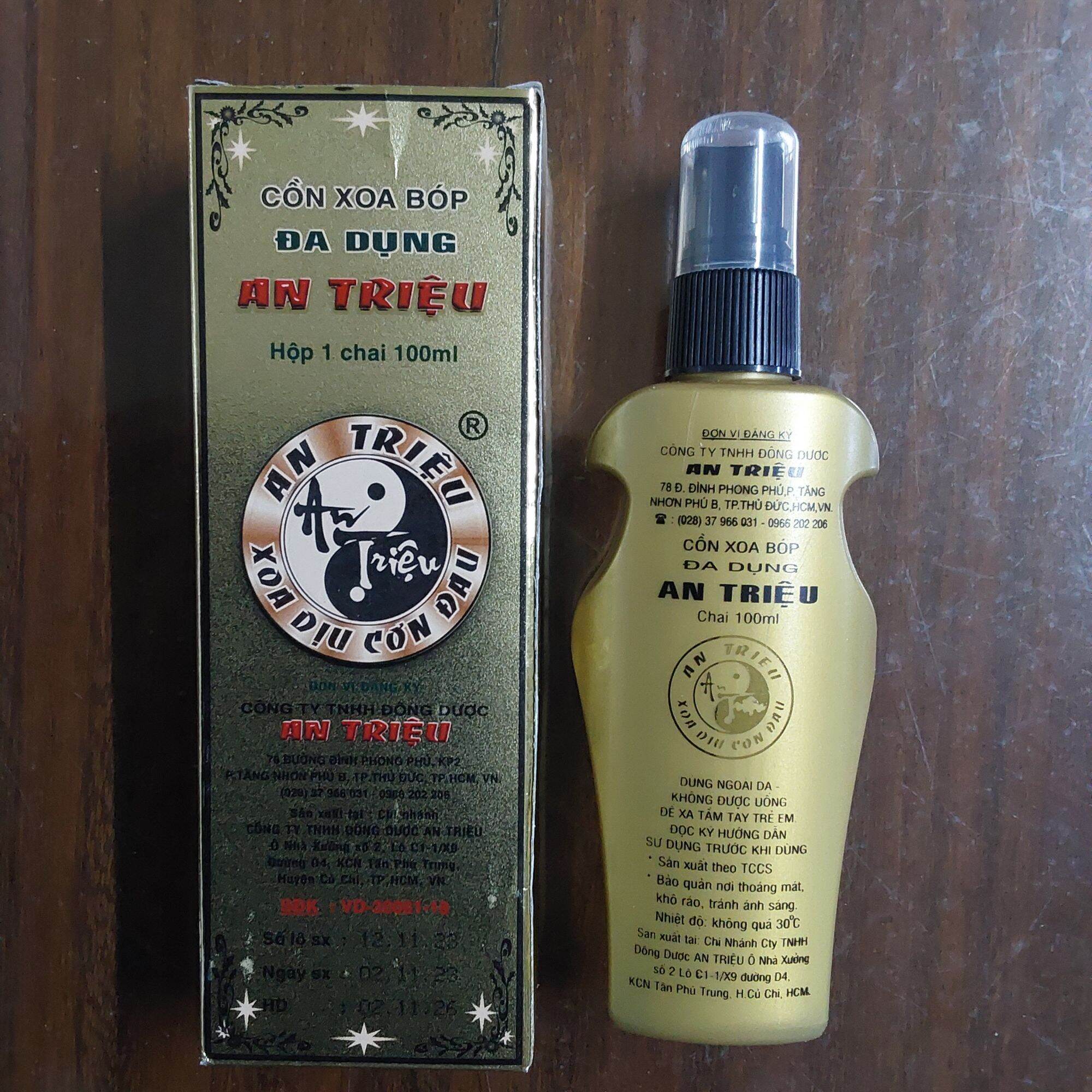 Dầu an triệu - cồn xoa bóp đa dụng an triệu chai 100 ml
