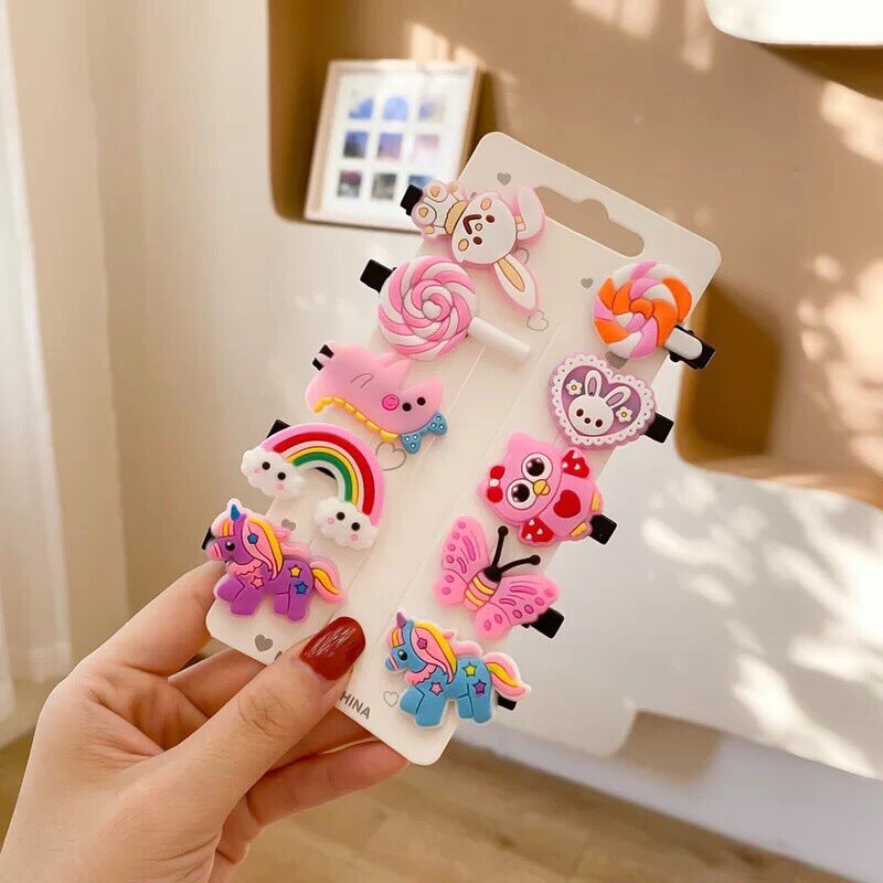 Set 10 Kẹp Tóc Hàn Quốc Cute Cho Bé (SPKT1)