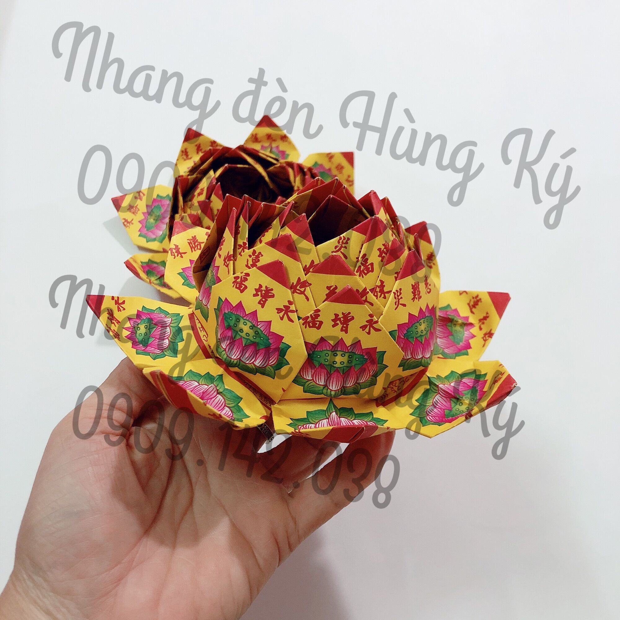 [HCM]Hoa sen giấy (chú đại bi) dùng để cung kính người đã khuất