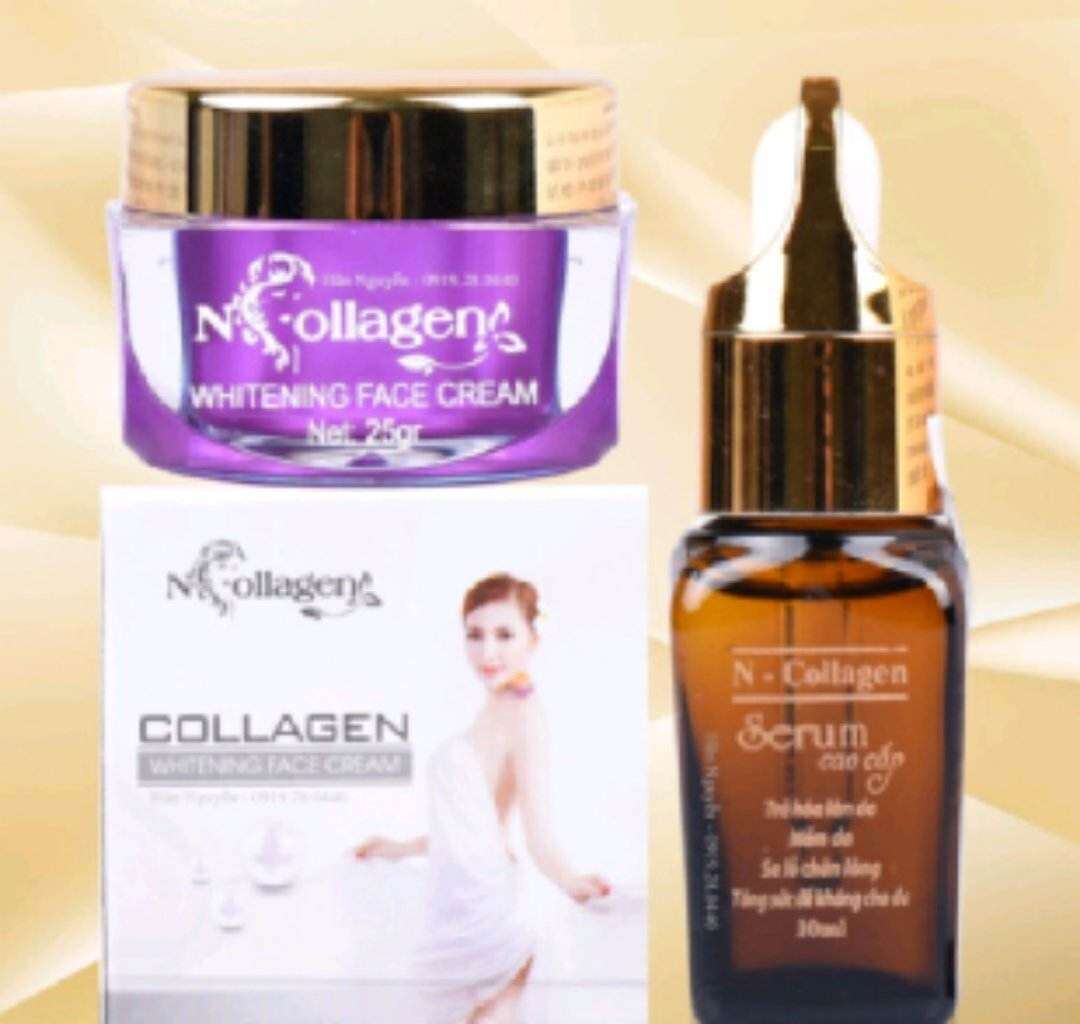 COMBO KEM FACE MỤN NCOLLAGEN GIẢM MỤN, NÁM, TÀN NHANG DƯỠNG TRẮNG DA