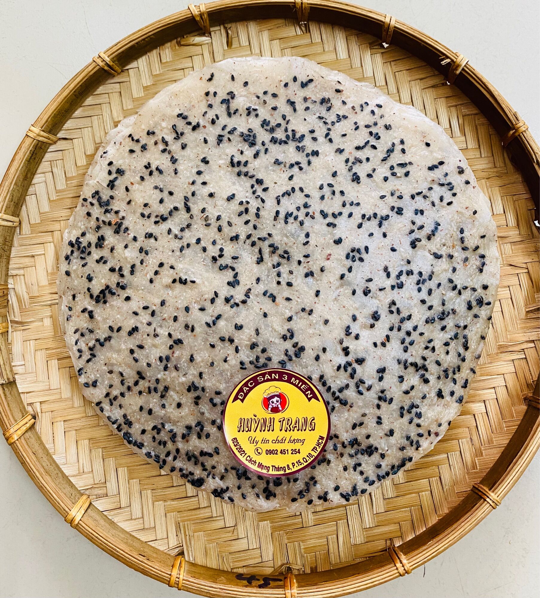 Loại 1 - 50 cái bánh tráng mè đen dừa - bánh đa mè đen tây ninh