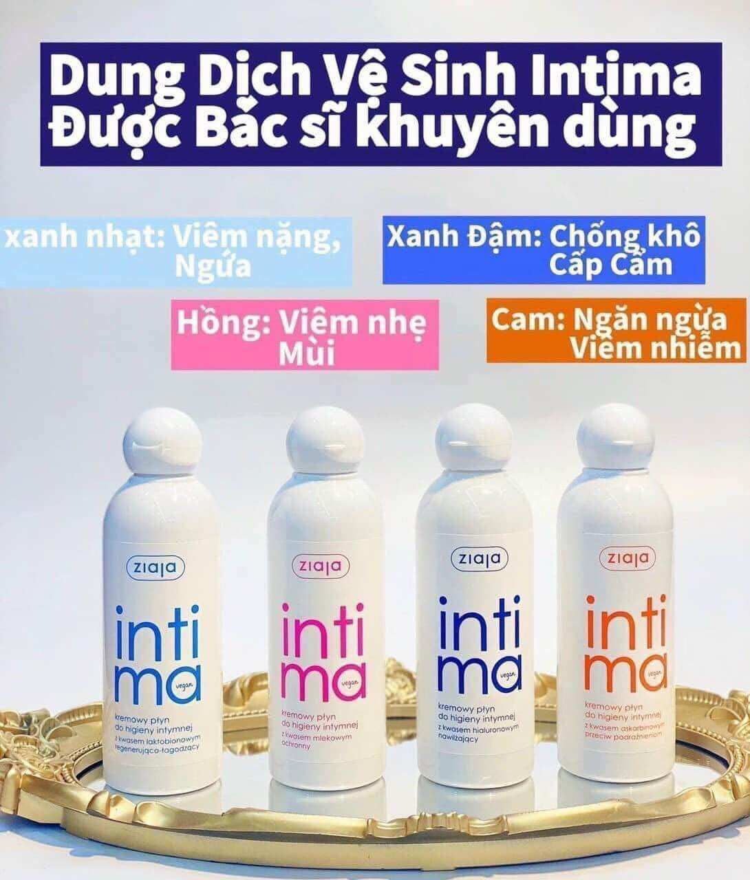 Dung dịch vệ sinh Intima màu hồng