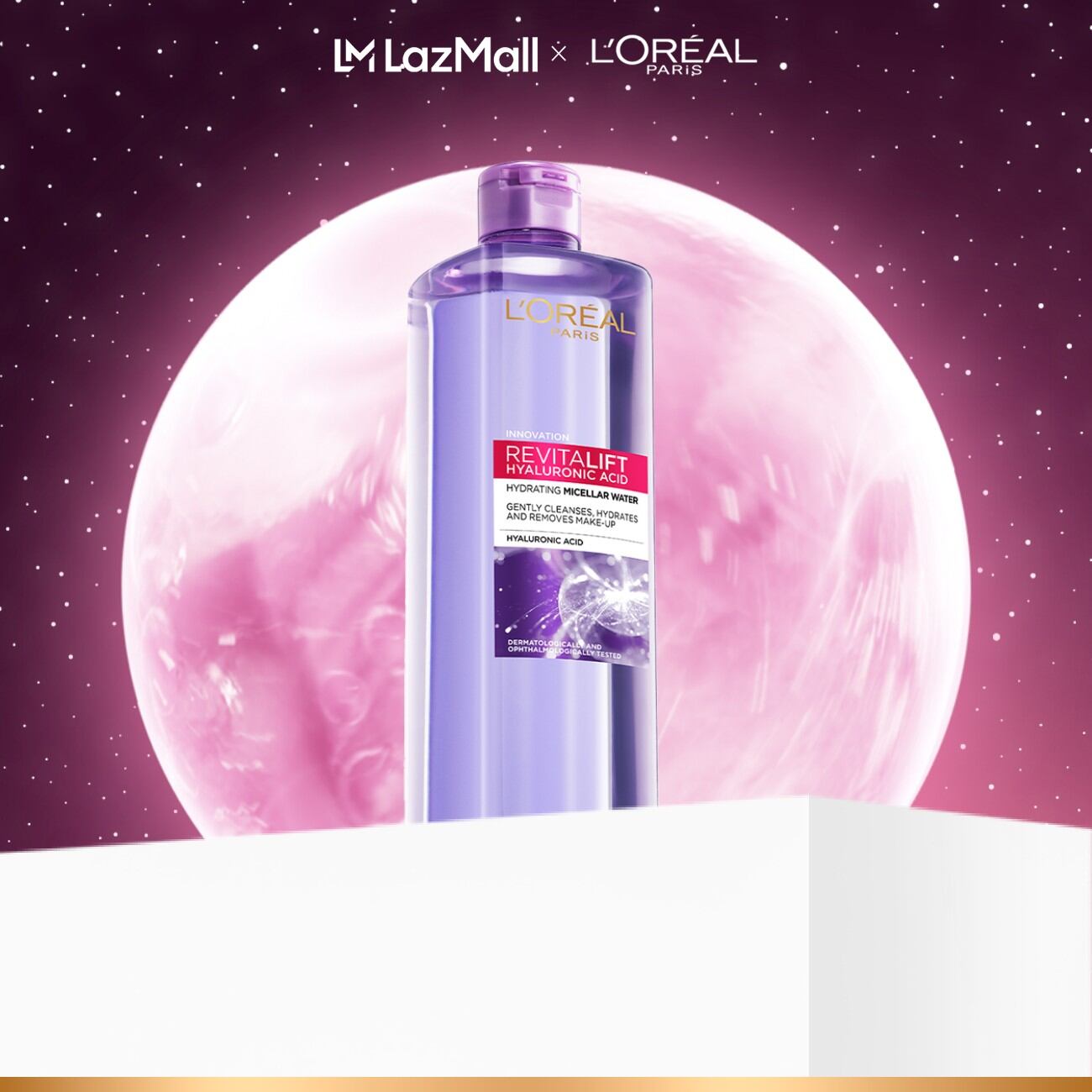 Nước tẩy trang cho mọi loại da L'Oreal Paris 3-in-1 Micellar Water 400ml (HA)