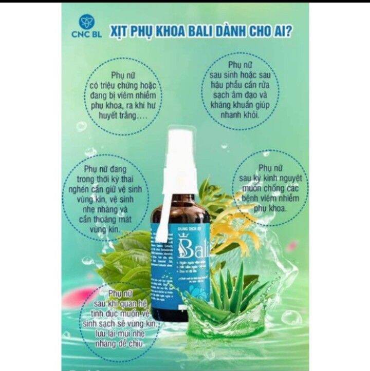[HCM]dung dịch phụ khoa xịt Bali