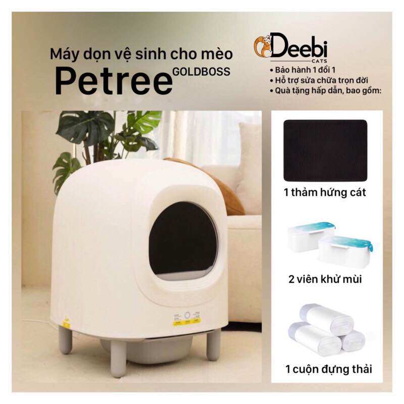 Máy dọn phân mèo tự động nhà vệ sinh cho mèo tự động Petree Gen 2/Petree Minion