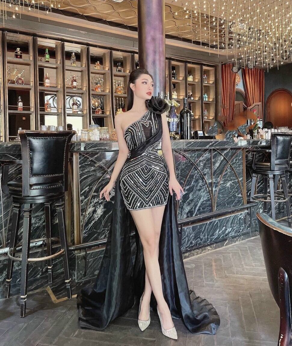 ĐẦM MAXI NƠ VAI TÙNG TÔM