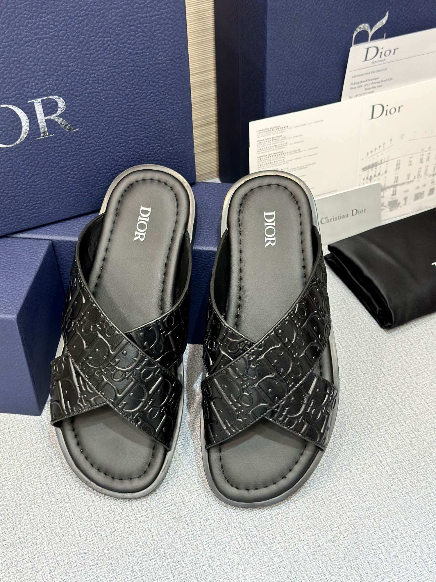 ⚡️ 𝐅𝐑𝐄𝐄 𝐒𝐇𝐈𝐏⚡️ Dép lê nam 𝔻𝕚𝕠𝕣 chữ quai chéo siêu cấp fullbox