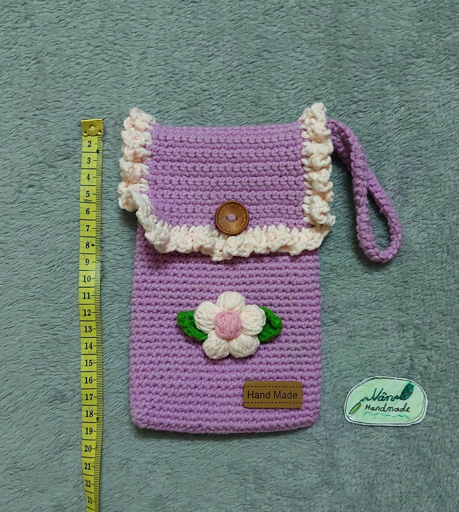 túi đựng điện thoại bằng len handmade