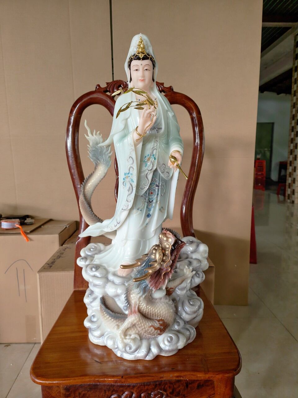 Tượng quan âm nam hải cao 70cm
