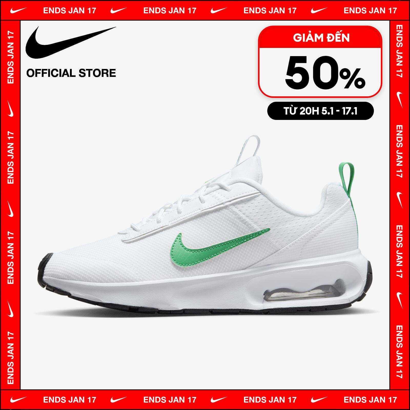 [TỪ 15-17.1 I VOUCHER 20%] Giày Thể Thao Nike Women's Air Max INTRLK Lite Shoes - White