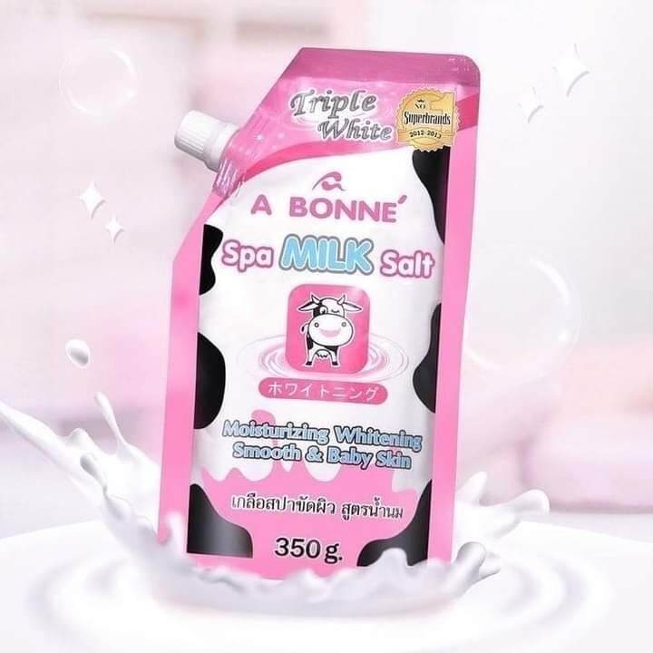 Muối tắm sữa bò hồng gói 350gr.
