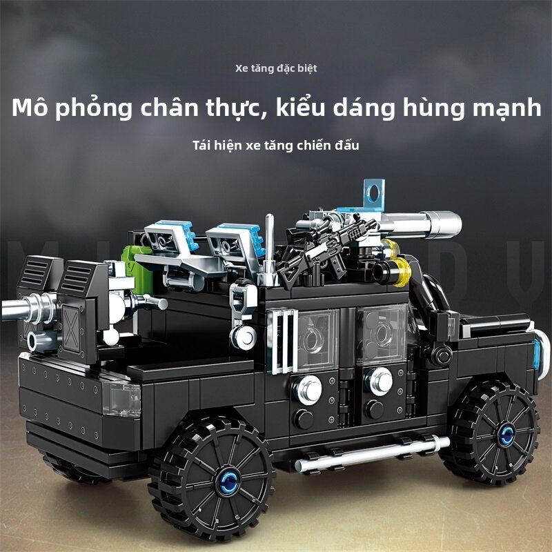 HUIQIBAO | Đồ chơi xếp hình quân sự xe bọc thép đặc nhiệm