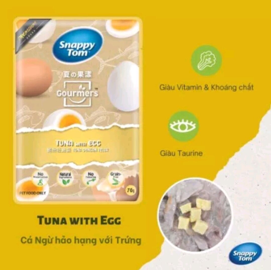 [THÙNG 24 GÓI] Pate Snappy tom trái cây gói 70g- Pate cho mèo
