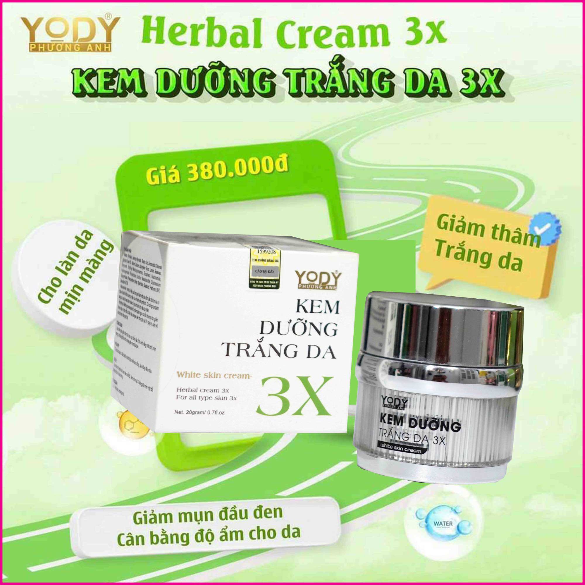 Kem dưỡng trắng da 3x mới