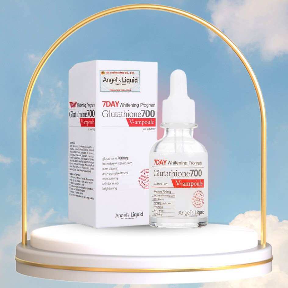 Combo Dưỡng Trắng Da 7DAY Angel's Liquid Whitening Program Gutathione 700V ( Serum & Cream )