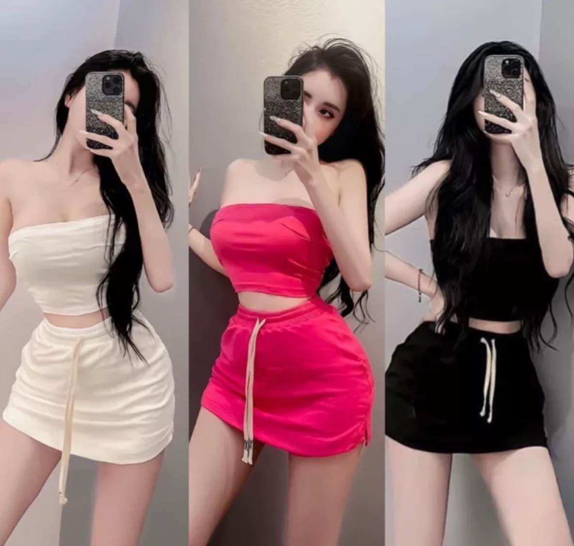 Đầm body cổ yếm dây rút trước phi lụa thích hợp mặc đi tiệc đi làm đi chơi phù hợp với mọi phong cách