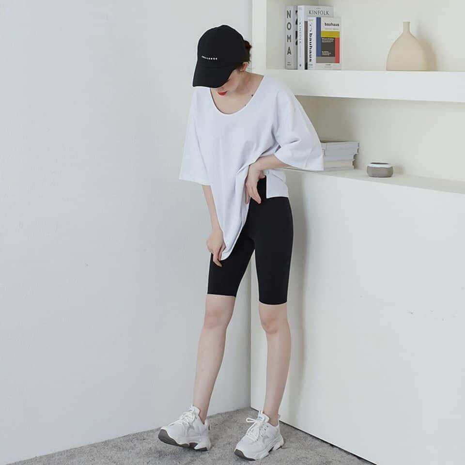 Quần lengging lửng thái . Quần lengging ngố đùi thái cạp chun siêu mịn