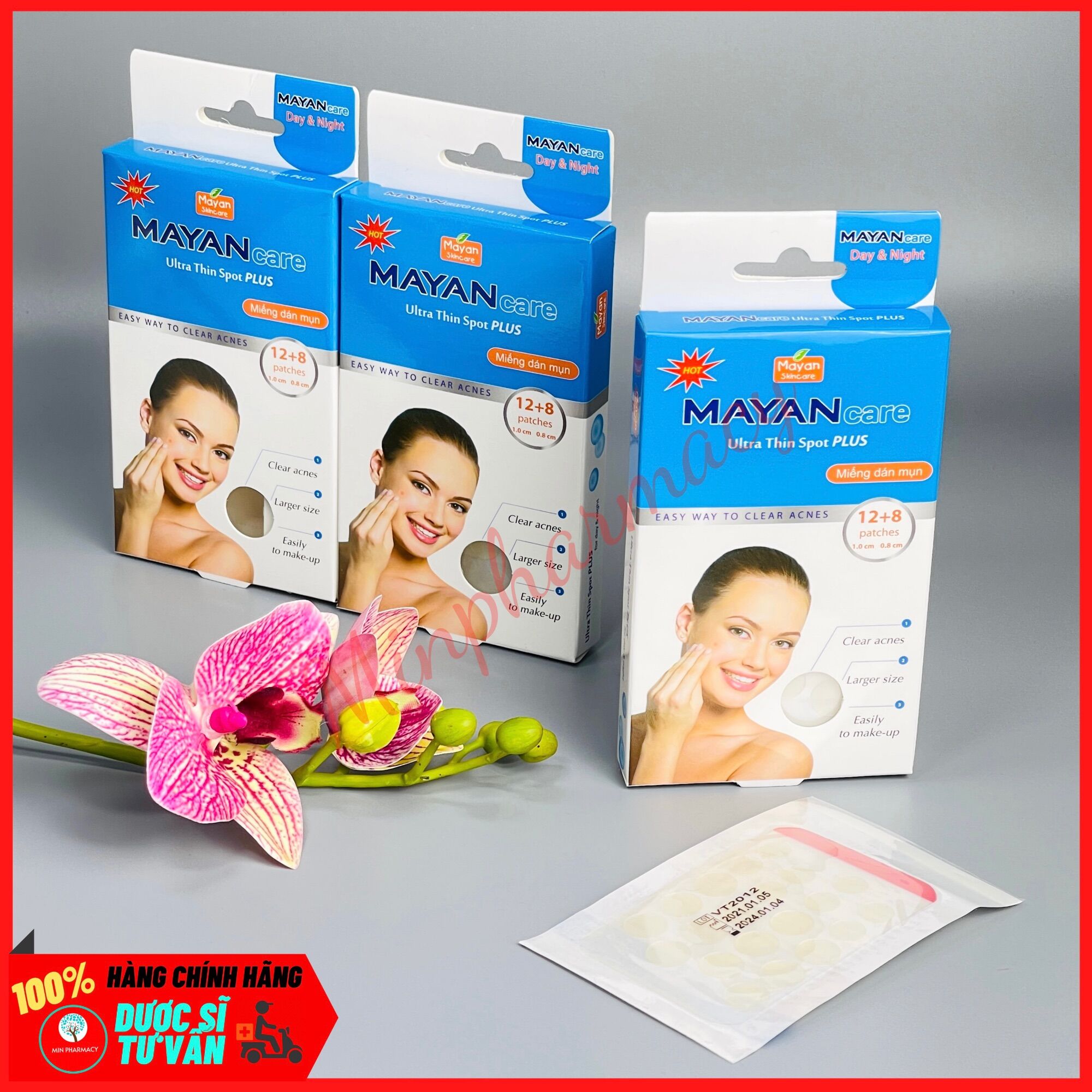 Miếng dán mụn Mayan Care Ultra Thin Spot PLUS 20 miếng - Minpharmacy