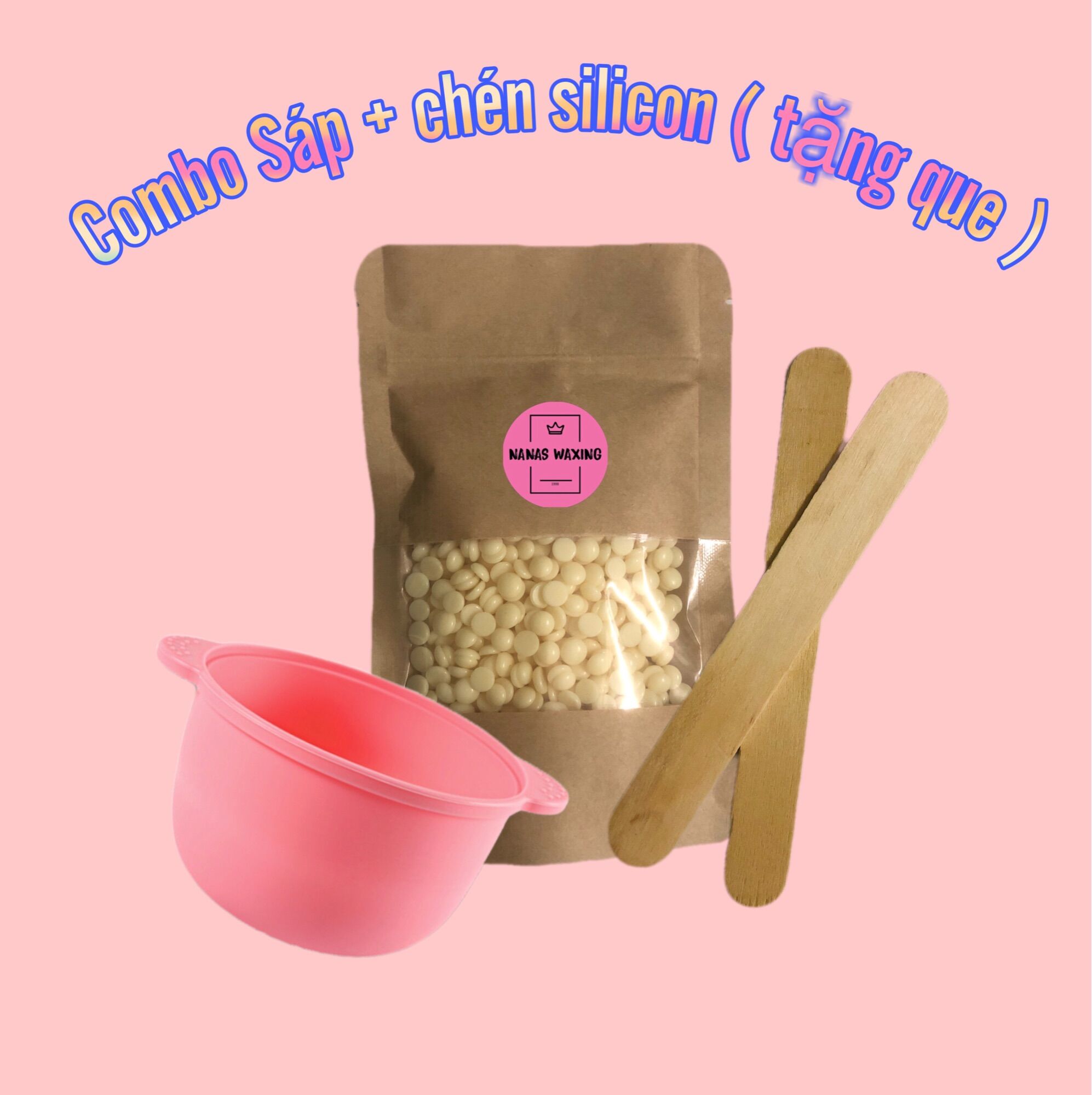 Sáp wax màu 100g + chén dẻo chống dính