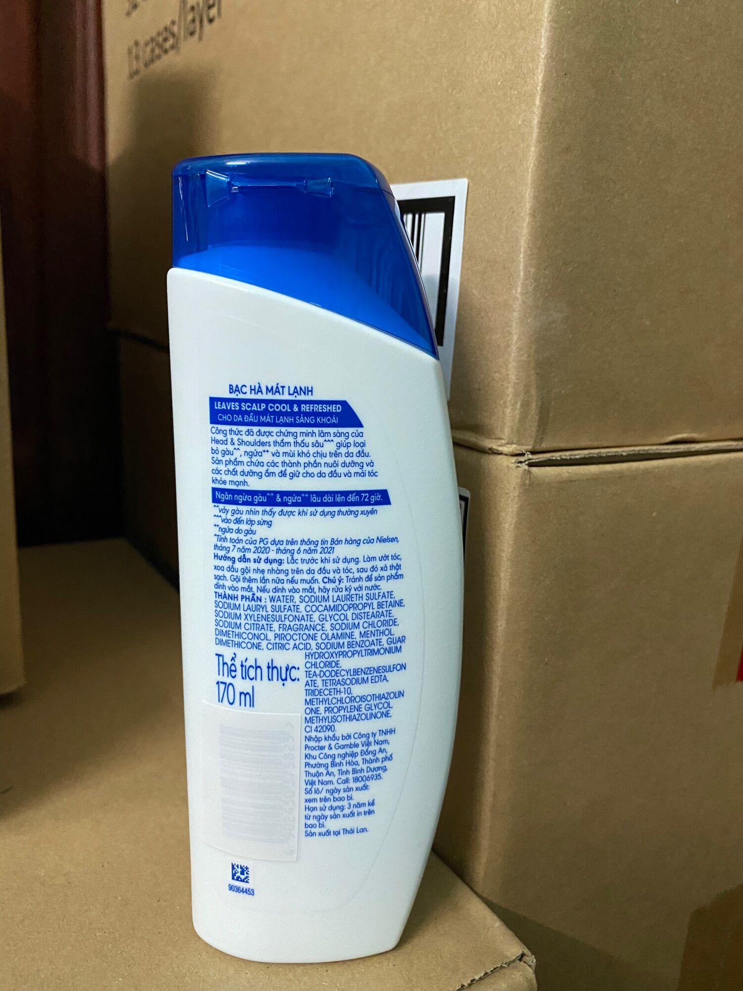 Dầu Gội Head&Shoulders bạc hà Chai 175ml