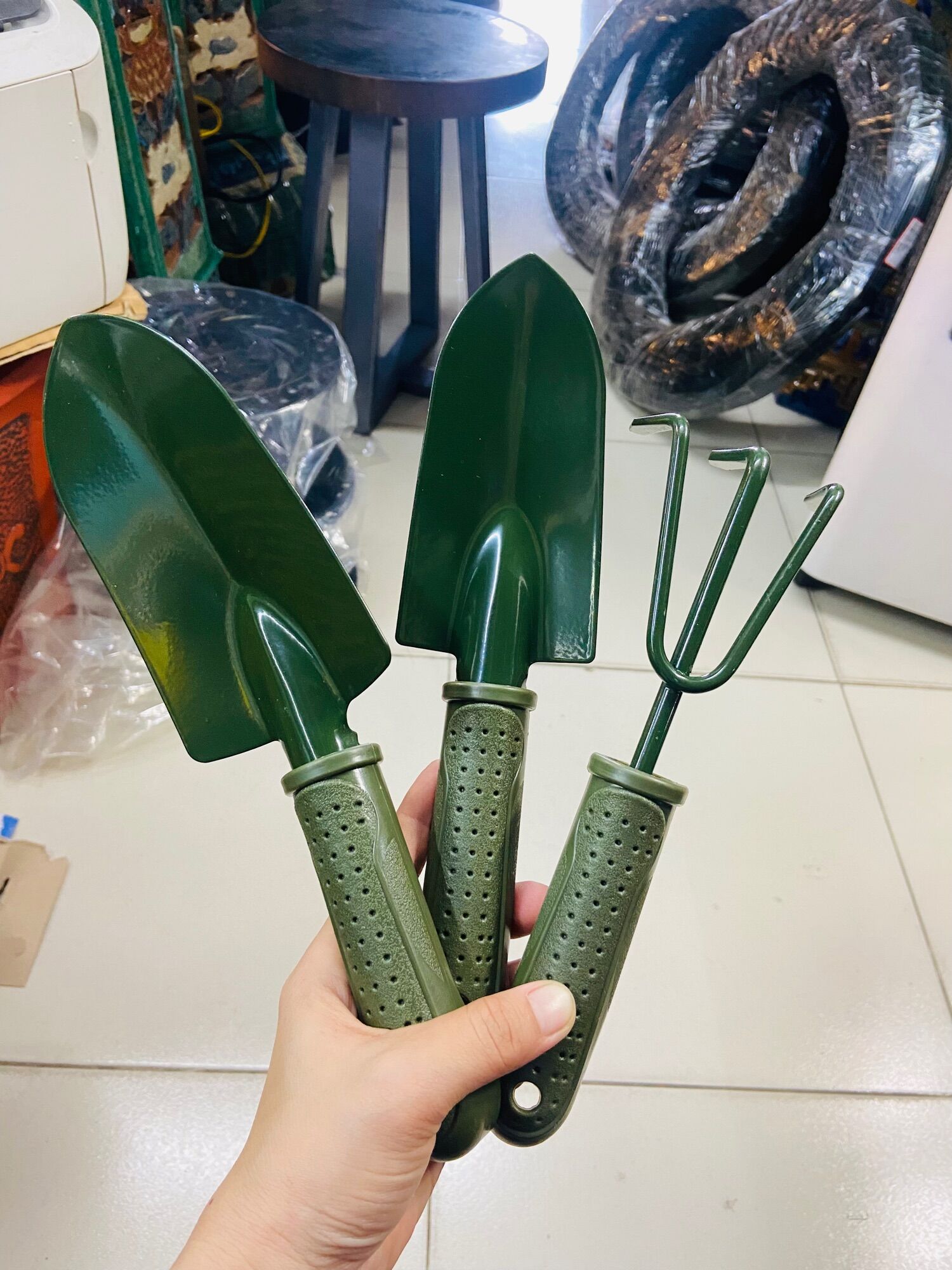 BỘ LÀM VƯỜN 3 MÓN - MÀU XANH