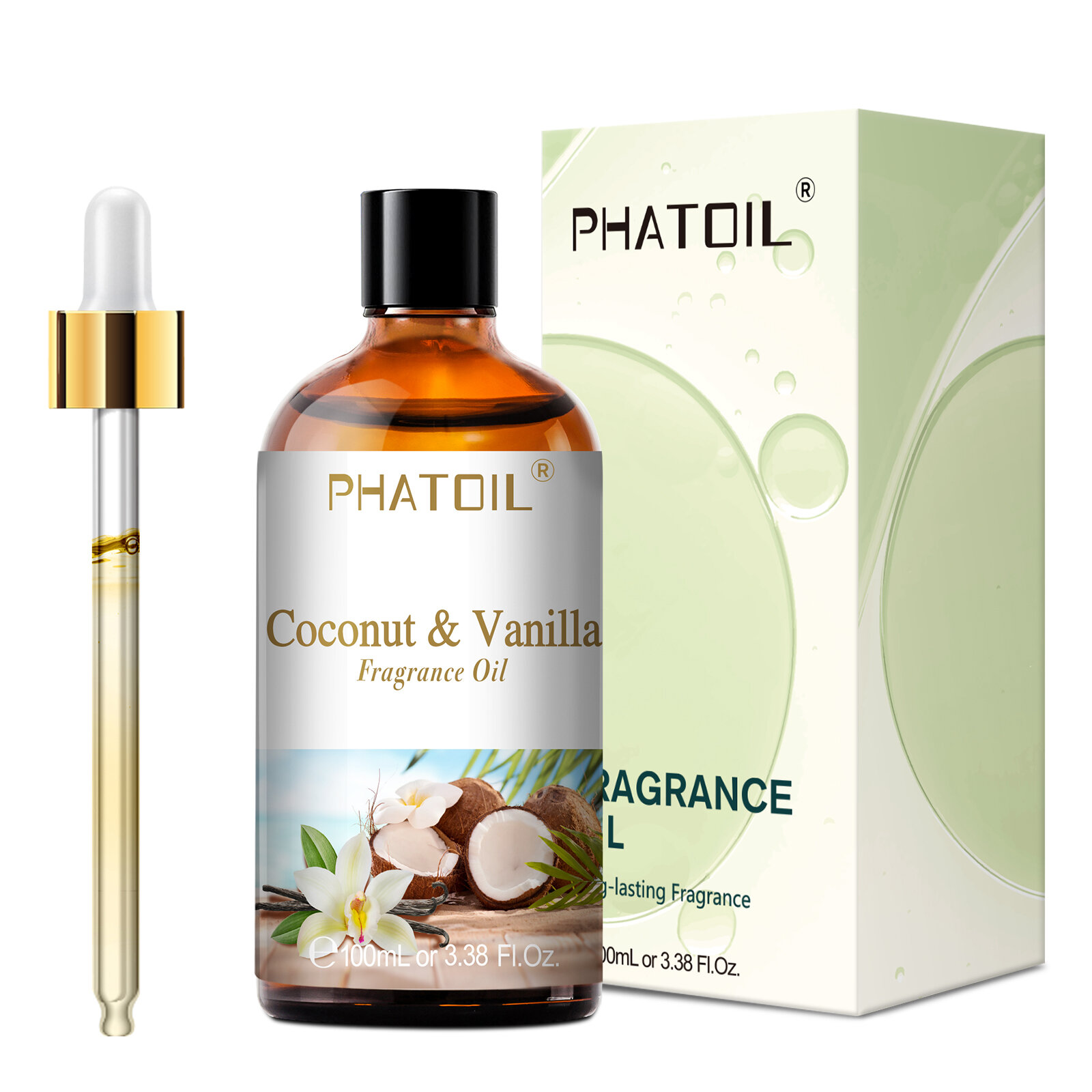 Dầu Thơm PHATOIL 100ml Hương Dừa & Vani Kẹo Cao Su Gió Biển Xạ Hương Trắng Dùng Làm Nến Và Xà Phòng Tinh Dầu Nguyên Chất