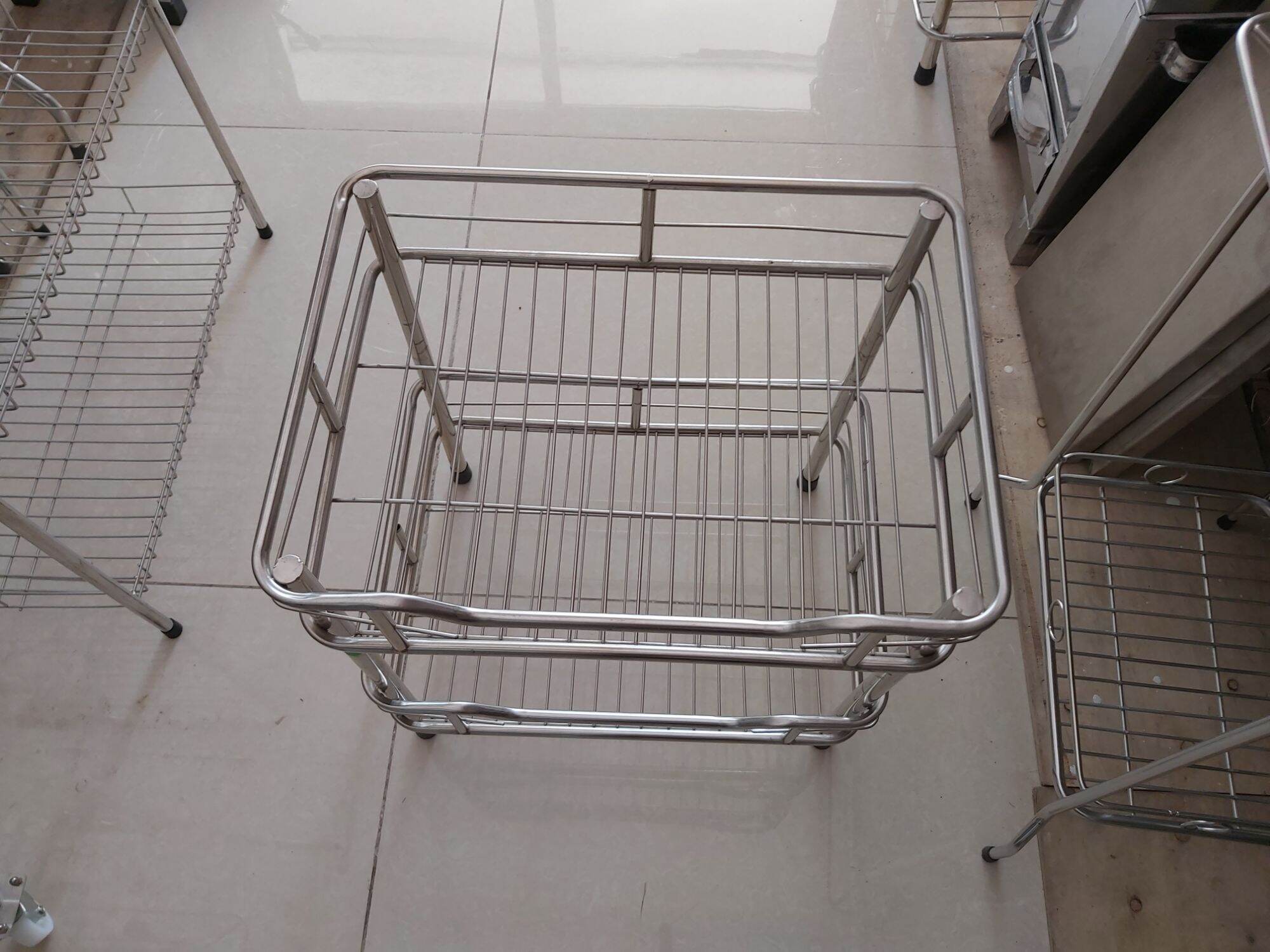 Kệ úp cốc chén inox 2 tầng