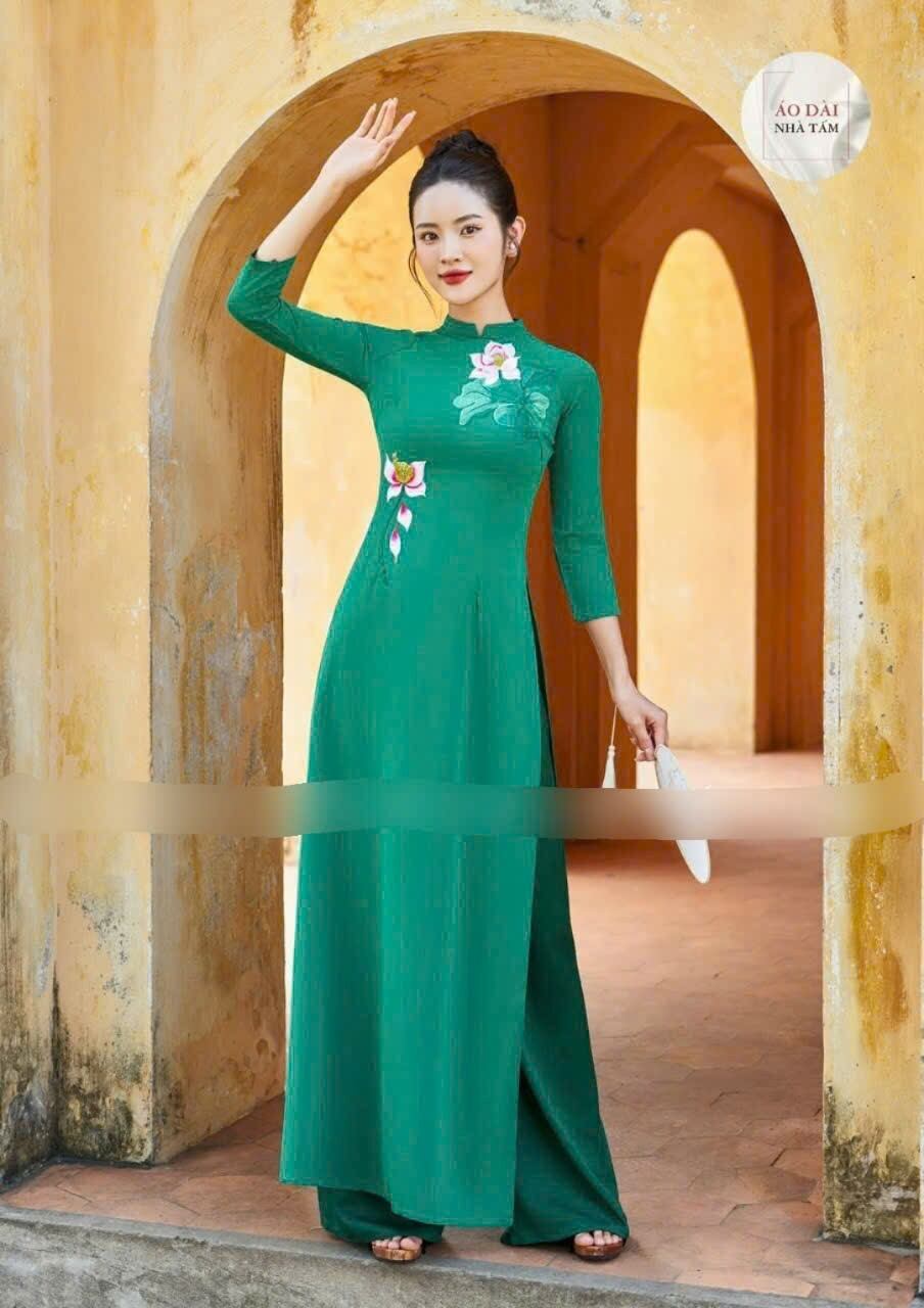 Bộ áo dài lụa tây thi truyền thống cao cấp (kèm quần)
