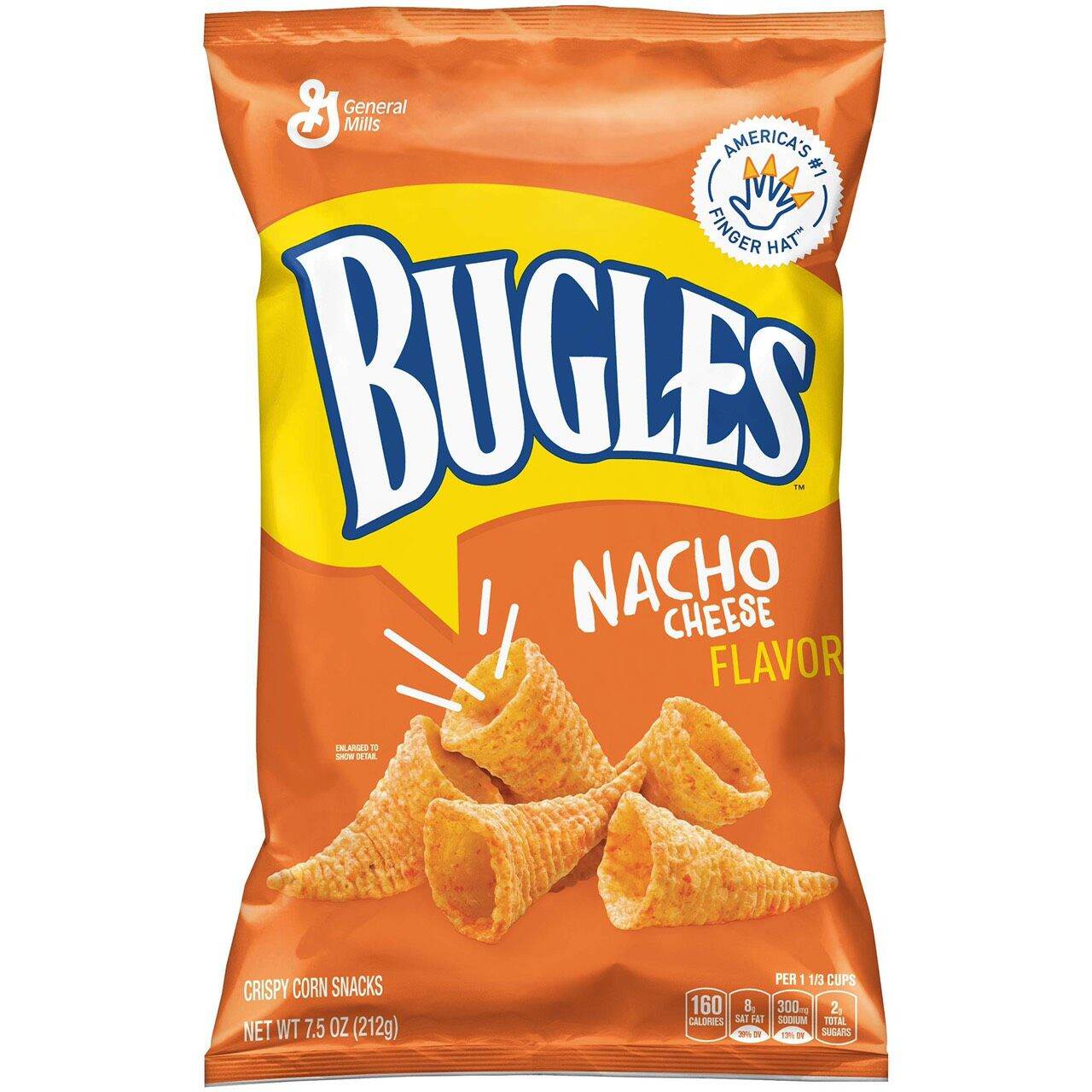 Bugles Nacho Flavor Crispy Corn Snacks 7.5 oz (212g)
