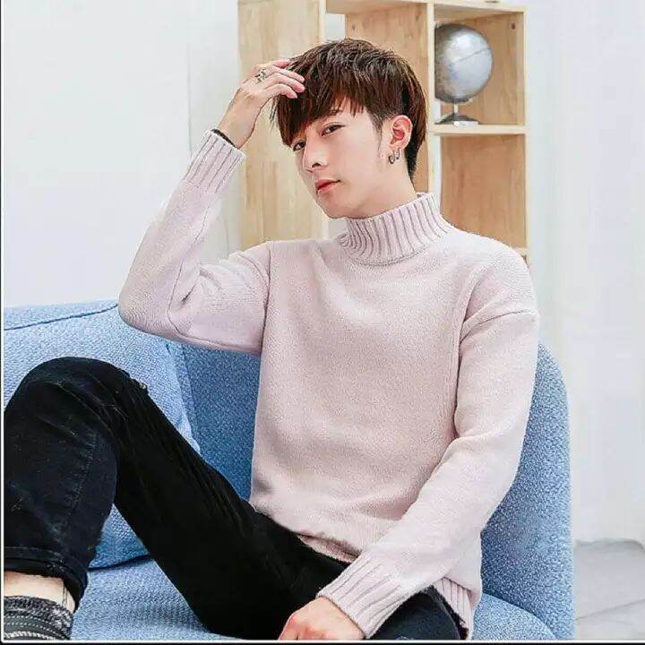 Áo Len nam ghi sáng cổ 3 phân