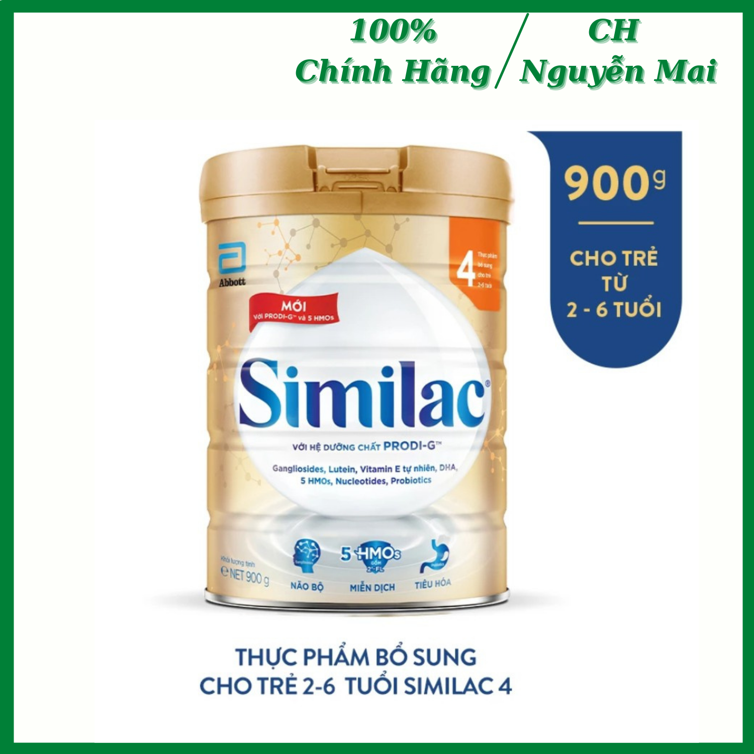 Sữa Bột Similac 4, 900g (2-6 tuổi) / Mẫu Mới 5G