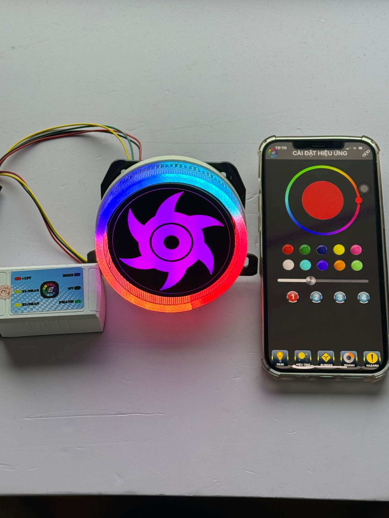 Bộ led bi cầu mắt xoay sharigan 3.0