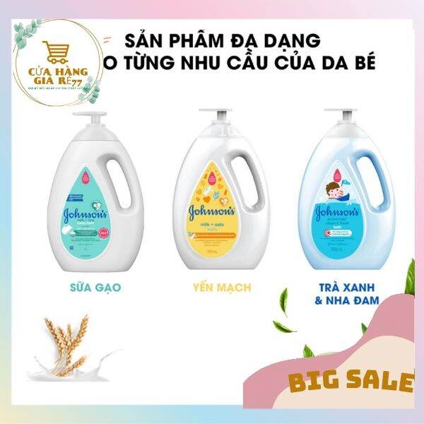 Sữa tắm Johnson's chứa sữa và gạo 1000ml