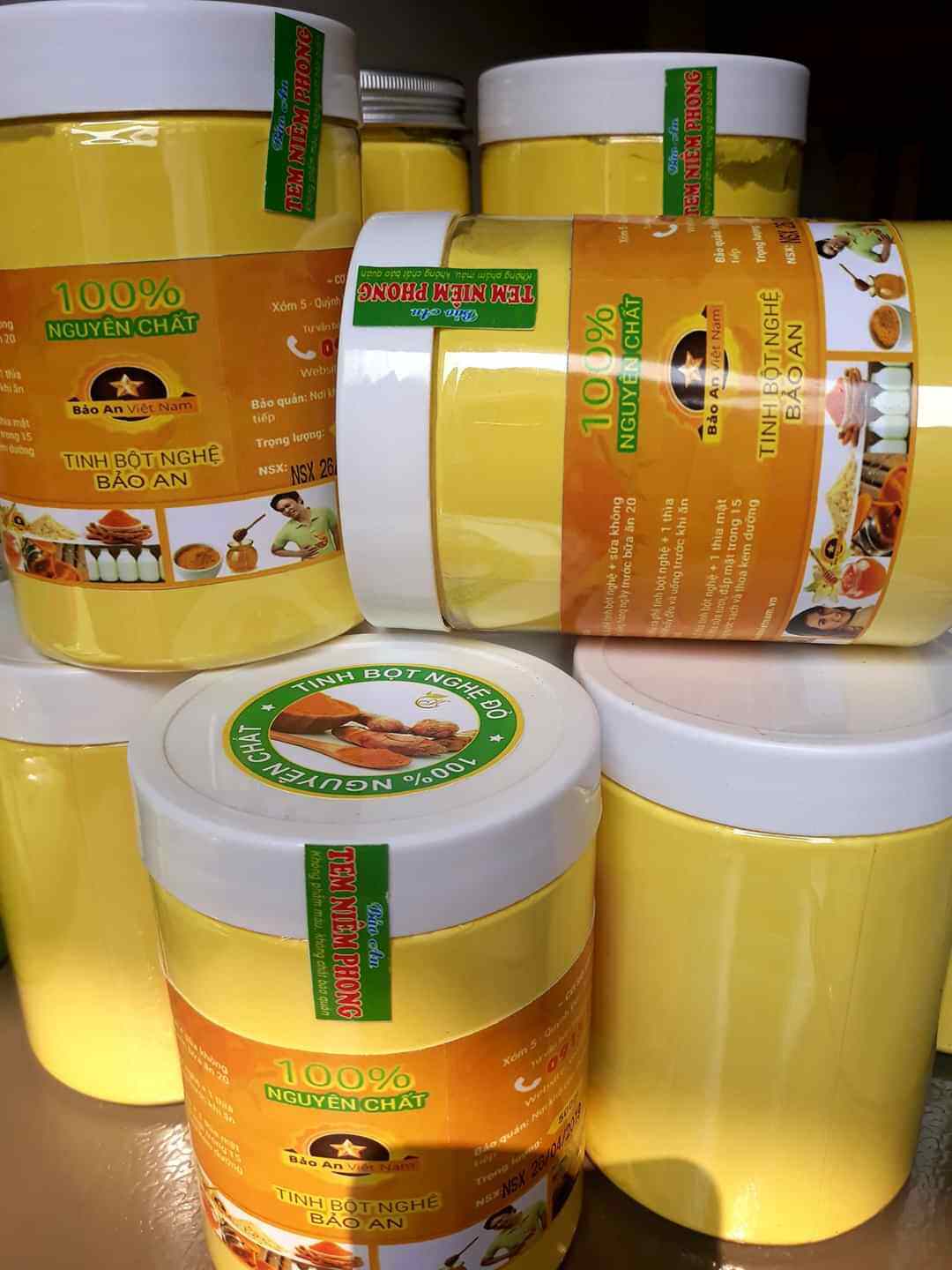 TINH BỘT NGHỆ NẾP ĐỎ NGUYÊN CHẤT BẢO AN