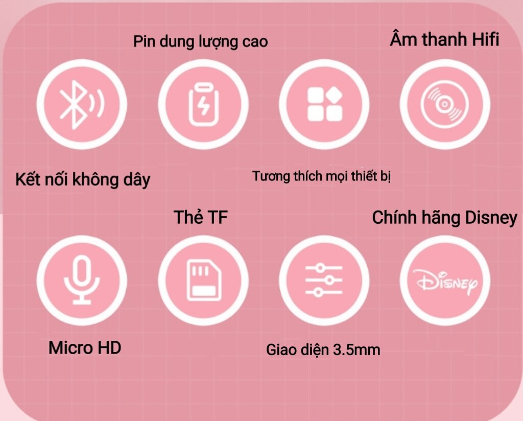 LOA BLUETOOTH MINI KARAOKE DISNEY CHÍNH HÃNG
