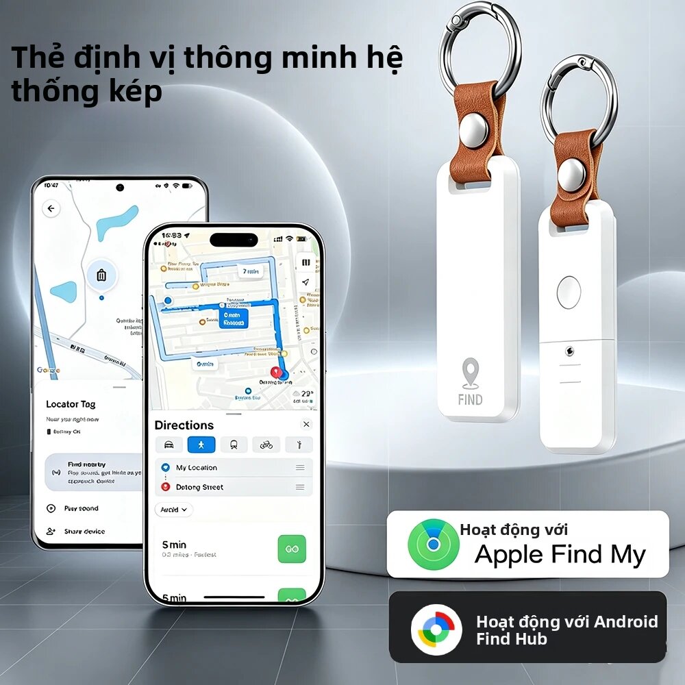 Thiết Bị Định Vị Thông Minh Nhỏ Gọn, Tìm Đồ Vật Dễ Dàng, Tương Thích Với iOS & Android, Google Find Hub, Chống Thất Lạc Cho Ví, Chìa Khóa, Hành Lý