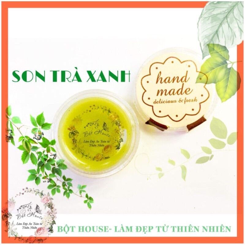 Son tươi hand made trà xanh/dưỡng môi thêm bóng yêu