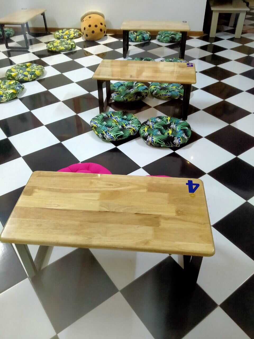Bàn ngồi bệt, bàn làm việc, bàn học gấp gọn (50*80 cao 32cm) mặt gỗ cao su {giá tại xưởng}
