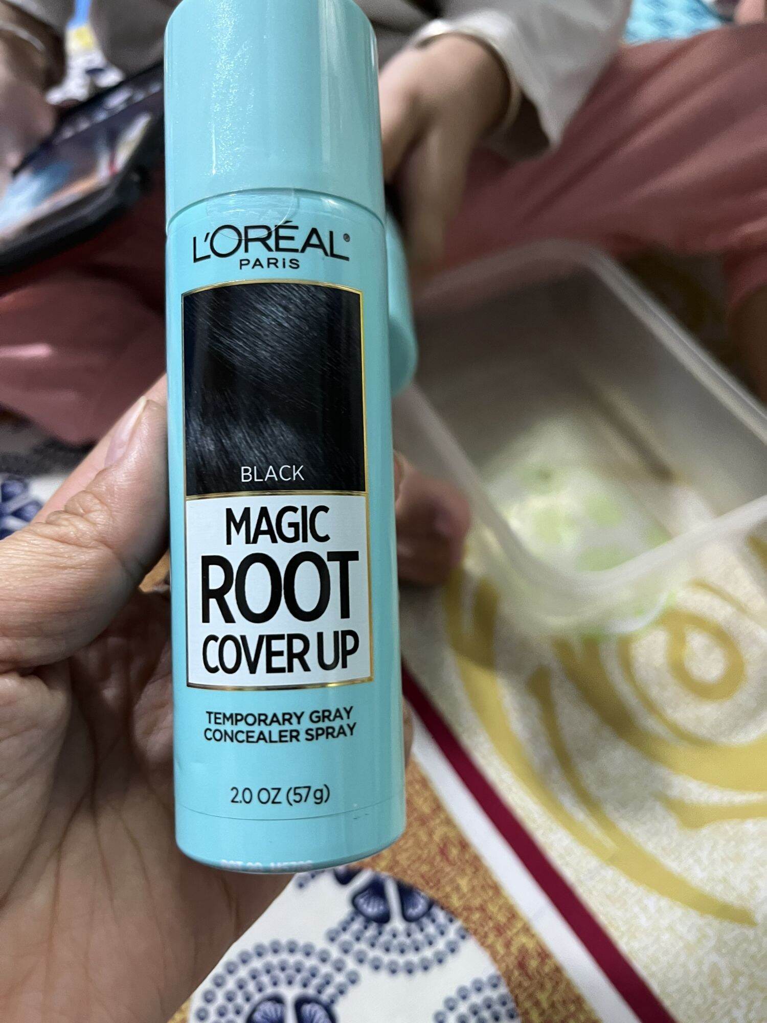 #Xịt nhuộm tóc phủ bạc tạm thời L'Oreal Paris Magic Retouch Temporary Root Concealer Spray - Black#.
