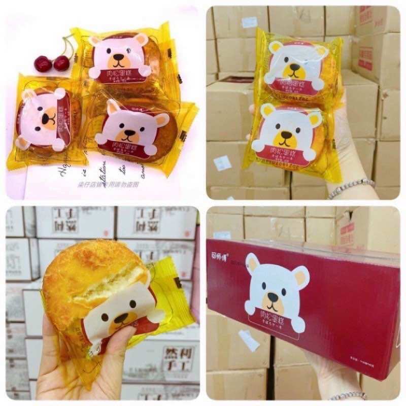 Set 10 cái bánh bông lan chà bông mặn