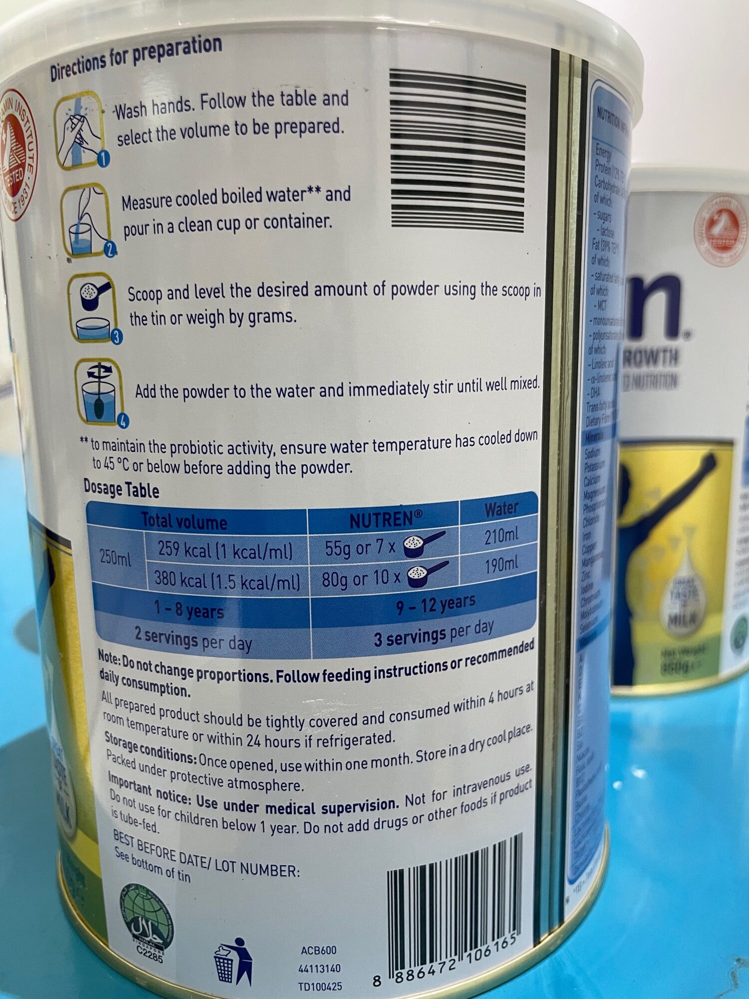 [QUÀ TẶNG KHI MUA TỪ 2 LON] SỮA BỘT NUTREN JUNIOR CỦA NESTLE - LON 850G