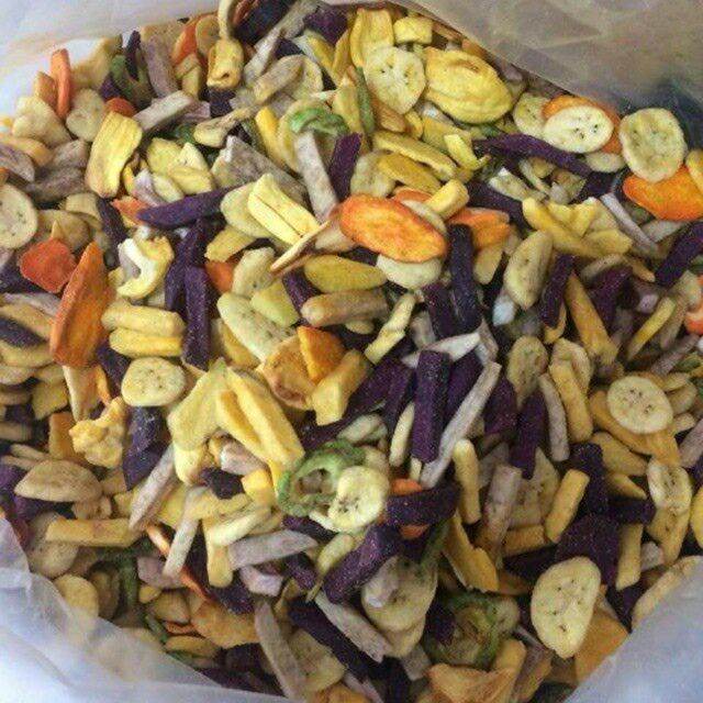 500g trái cây sấy thập cẩm vụn loại 1 100% tự Nhiên - đồ ăn vặt