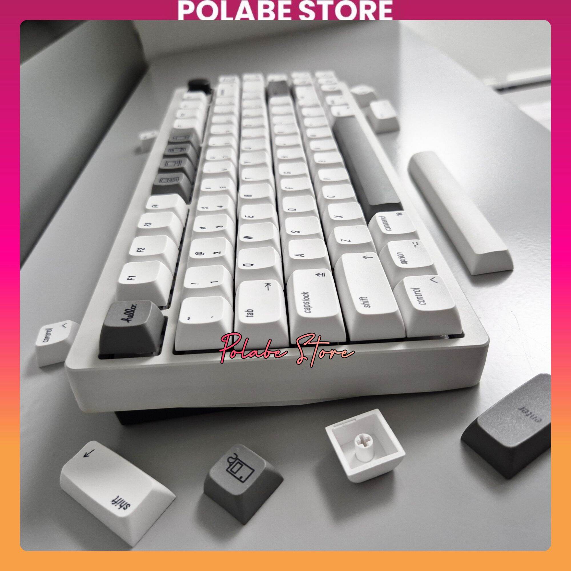 Keycap XDA Computer PBT profile bàn phím cơ Polabe Store Keycap Mac Dyesub