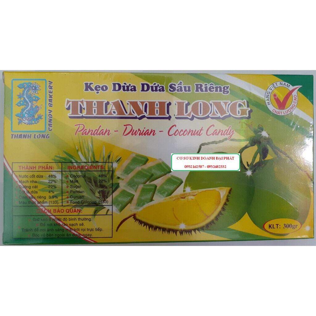 KẸO DỪA DỨA SẦU RIÊNG BẾN TRE 300G